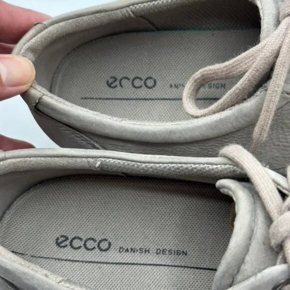 ECCO Women's Soft 7 Stitch Tie Warm Grey Sneaker Size 39 (Size 8) - Picture 7 of 9